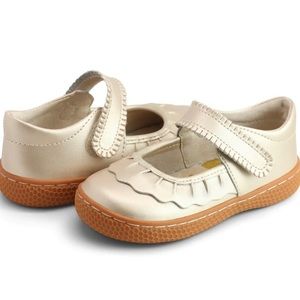 Livie & Luca Ruche Classic Mary Jane, Size 13 Little Girl, Color: Champagne
